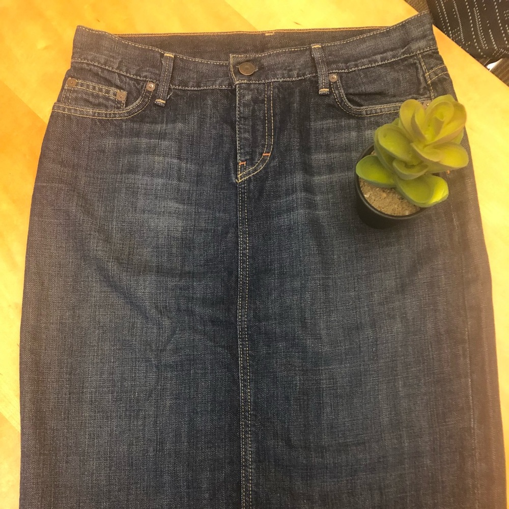 Jcrew blue denim pencil skirt size 29